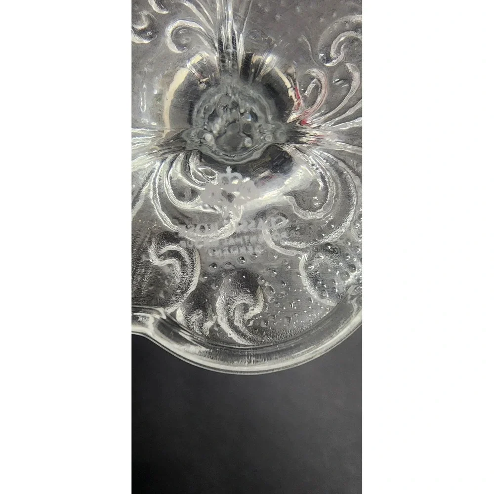 Pair Rosenthal Classic Rose German Clear Glass Crystal Candle Stick Holders 6